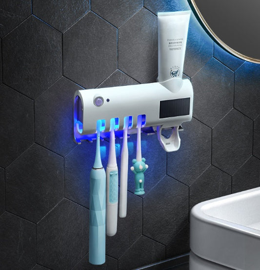 UV Toothbrush Sterilizer – Intelligent Wall-Mount, Deep UV-C/A, Rechargeable, for Manual & Electric Brushes - Nestro Shop