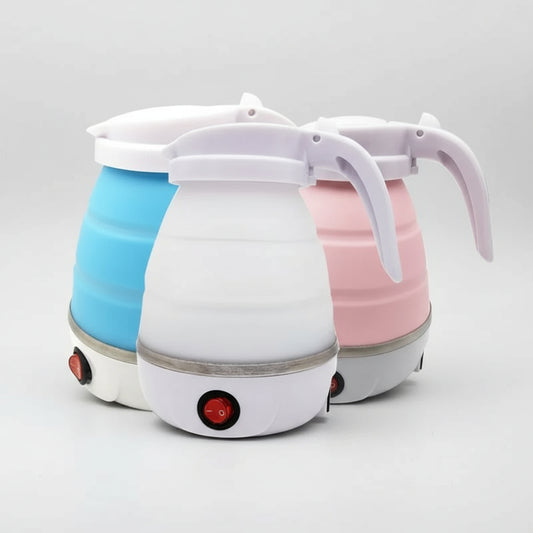 Portable Foldable Electric Kettle – Fast Boil, Travel, Compact Design, Food-Grade Silicone (0.6L, 110V) - Nestro Shop